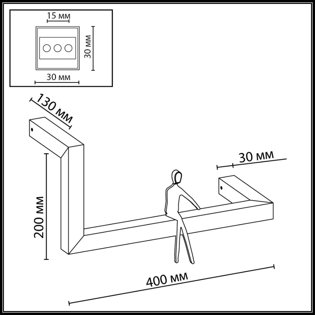 Настенный светильник Odeon Light Hightech Grafic 7153/10WL