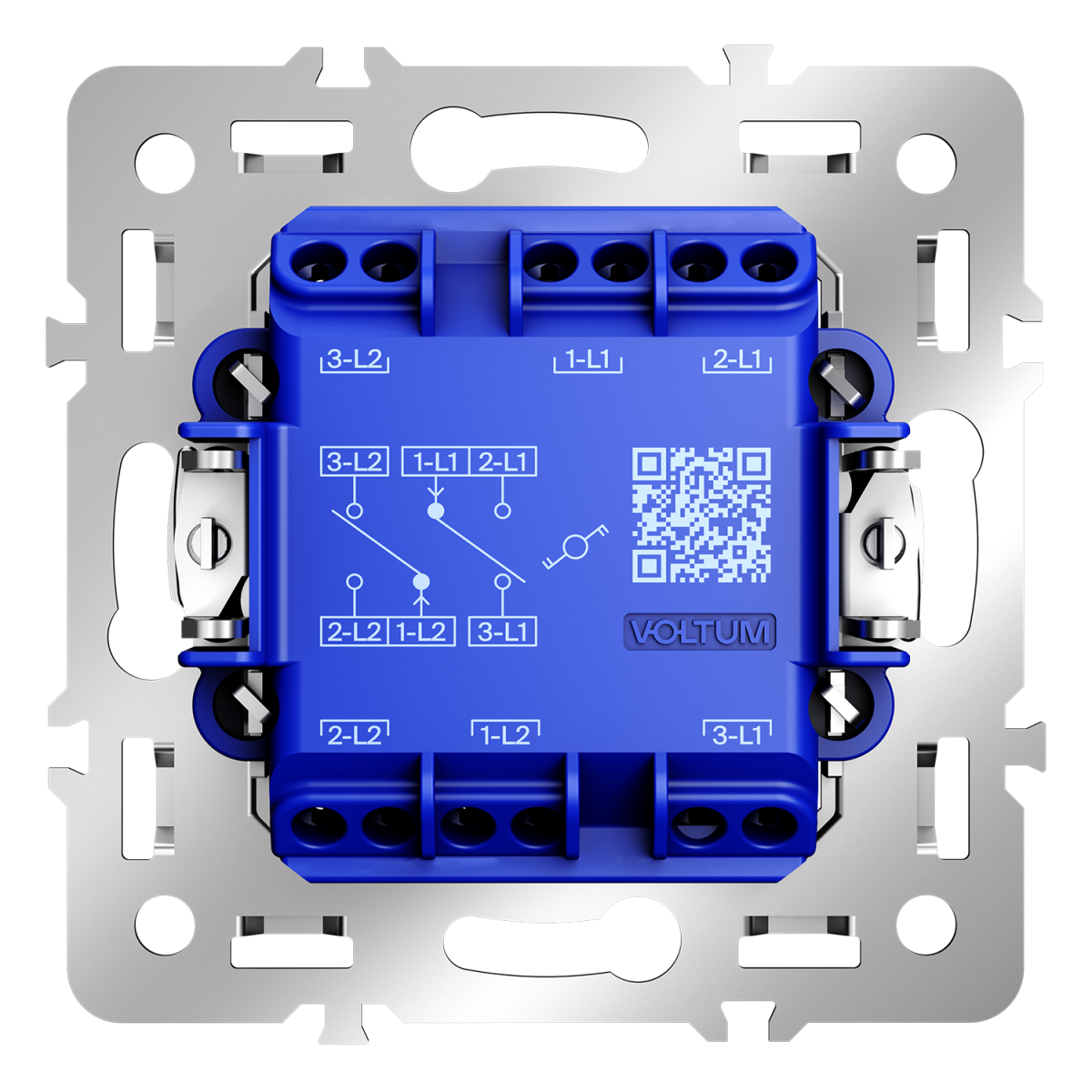 Механизм проходного переключателя двухклавишного 10А Voltum S70 VLS0203M