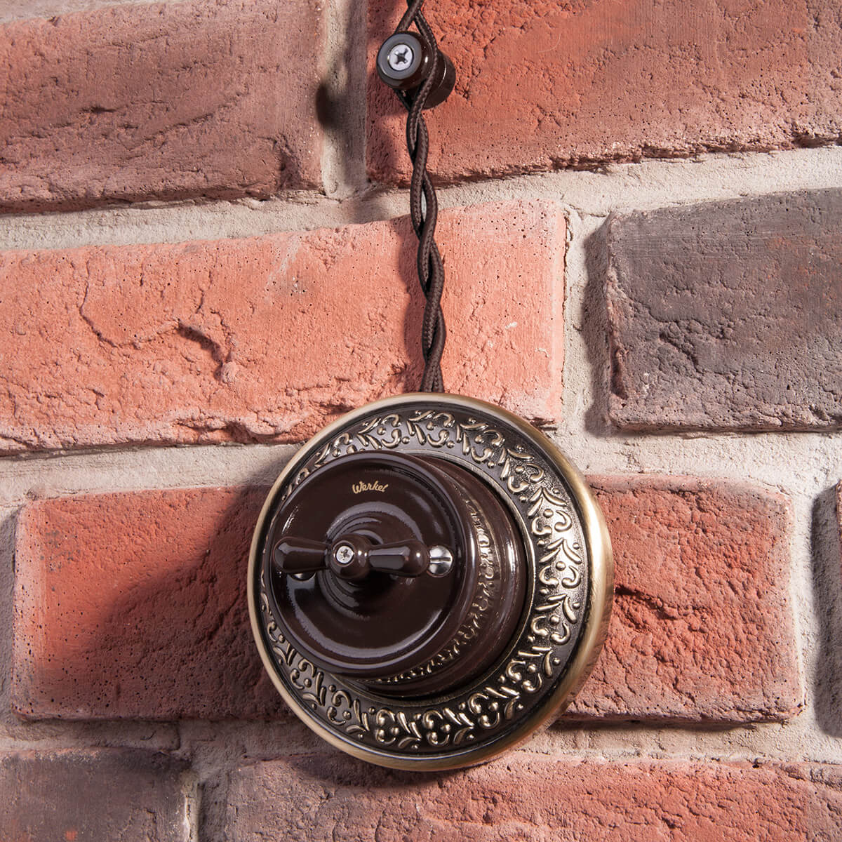 Изолятор Werkel без винта Retro коричневый W6431414 4690389166228