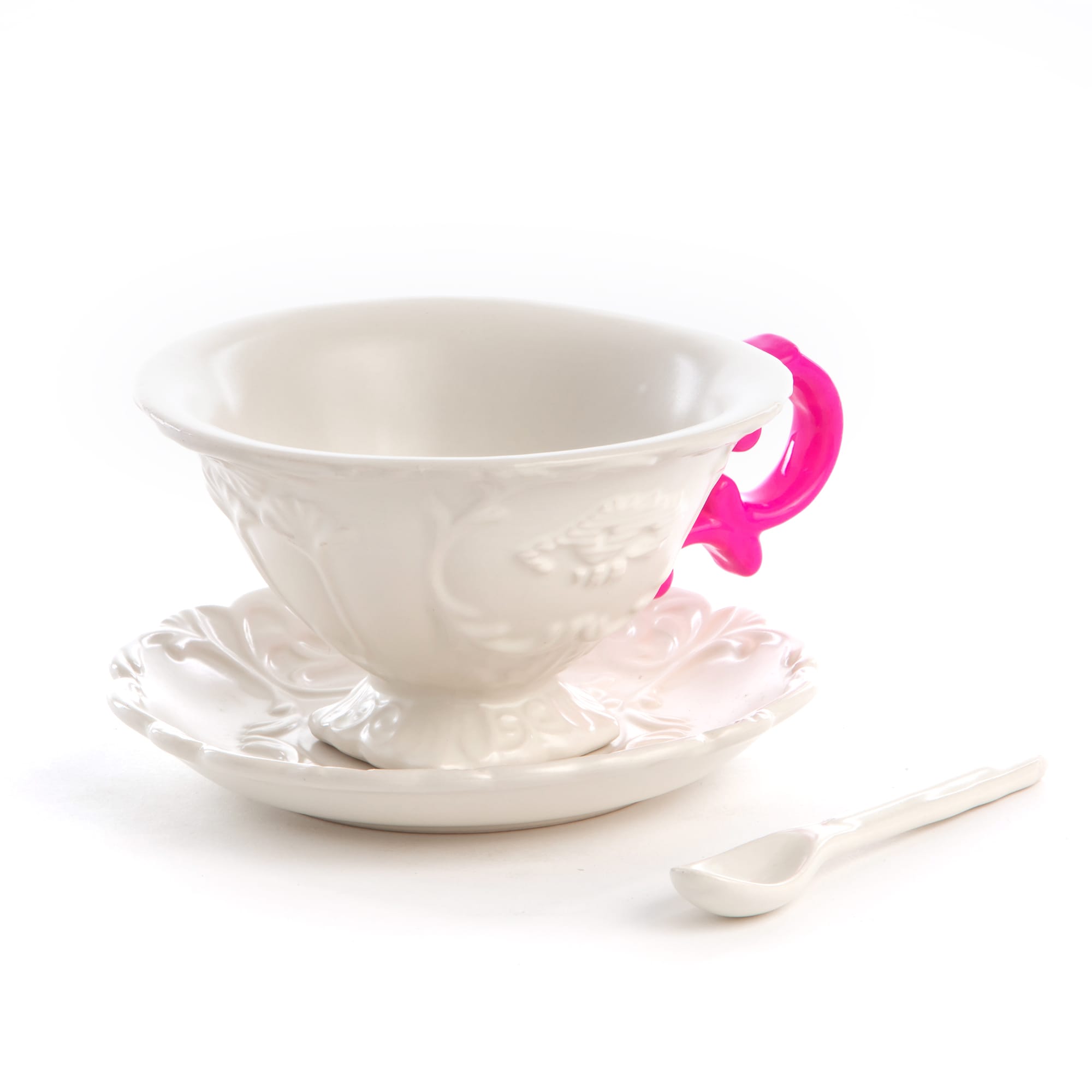 Блюдце с чашкой I-Tea Fuchsia Seletti I-Wares 09858 FUC