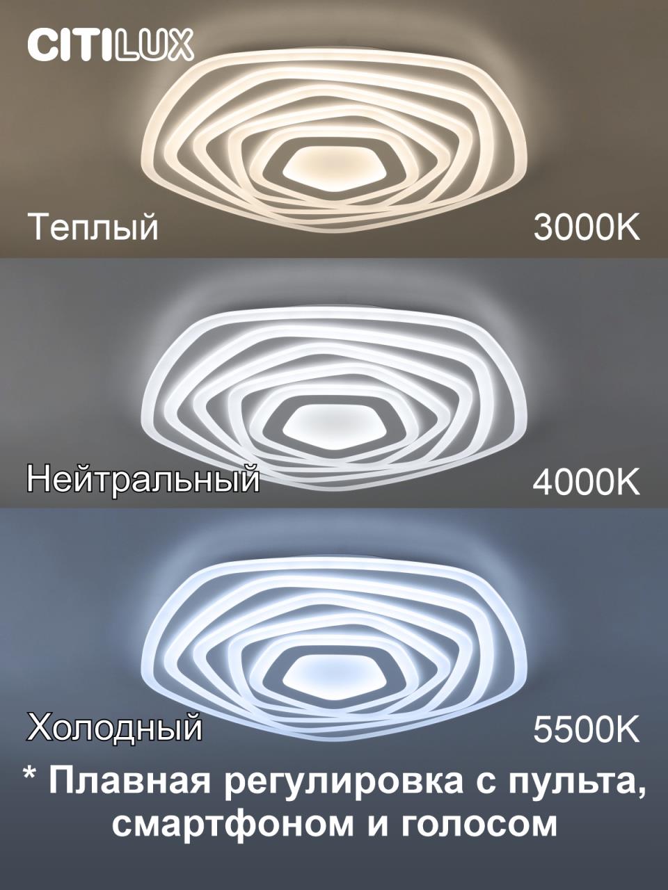 Потолочный светильник Citilux Триест Смарт CL737A55E