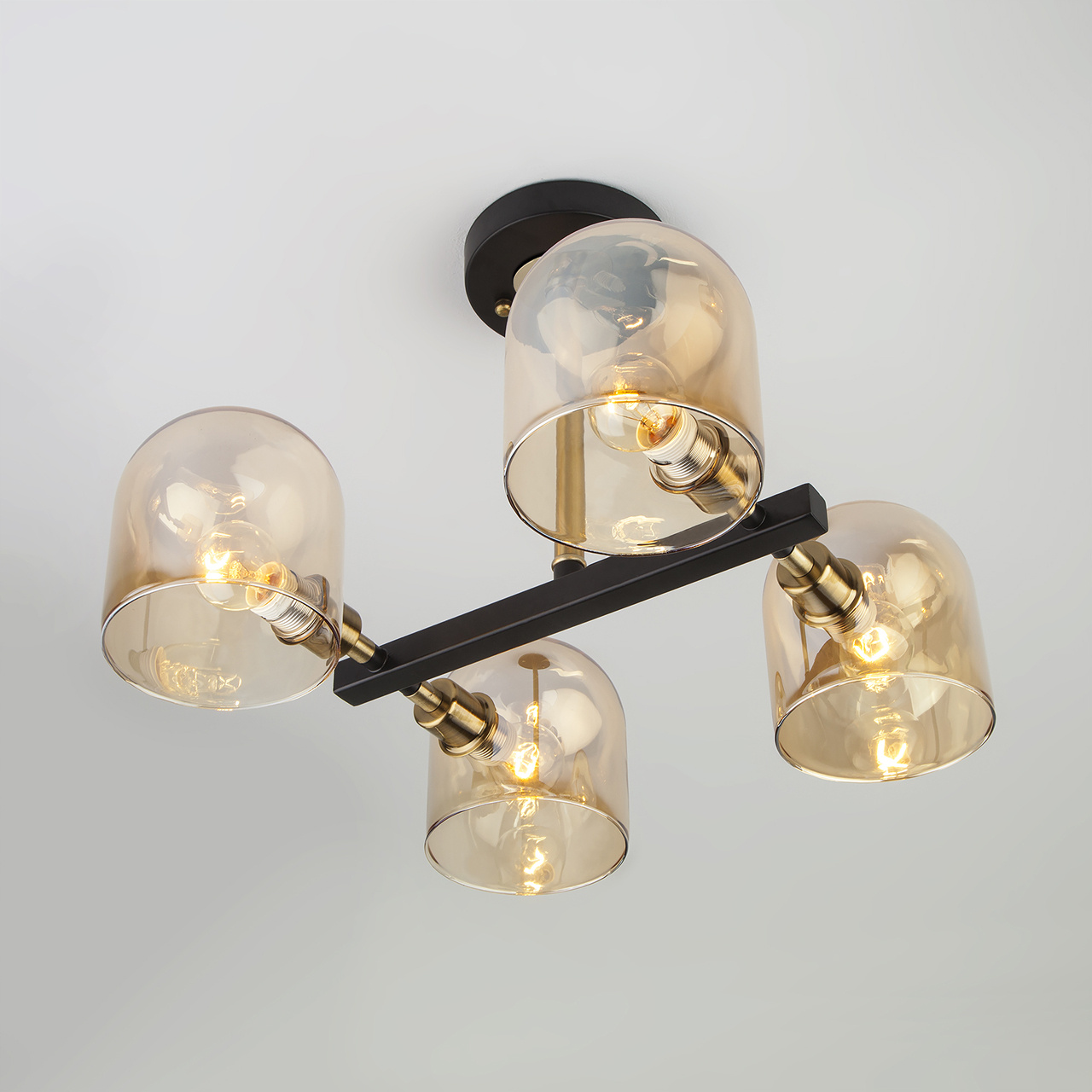 Потолочная люстра Eurosvet Wade 70103/4 бронза/черный