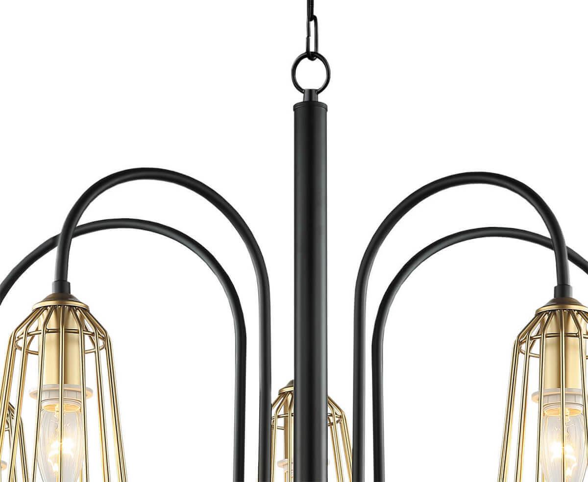 Подвесная люстра Lumien Hall Вейлер 4018/3P-BK-GD