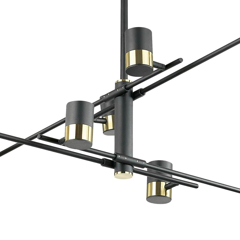 Подвесная люстра Lumien Hall Саурис LH8020/8P-BK-GD