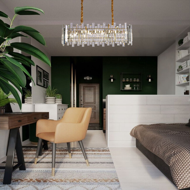 Подвесная люстра Lumien Hall Laurina LH0049/8PO-GD-CL