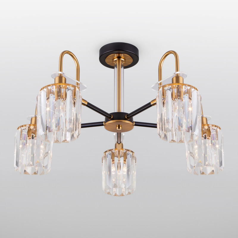 Люстра на штанге Eurosvet 70090/5 черный Smart a045144