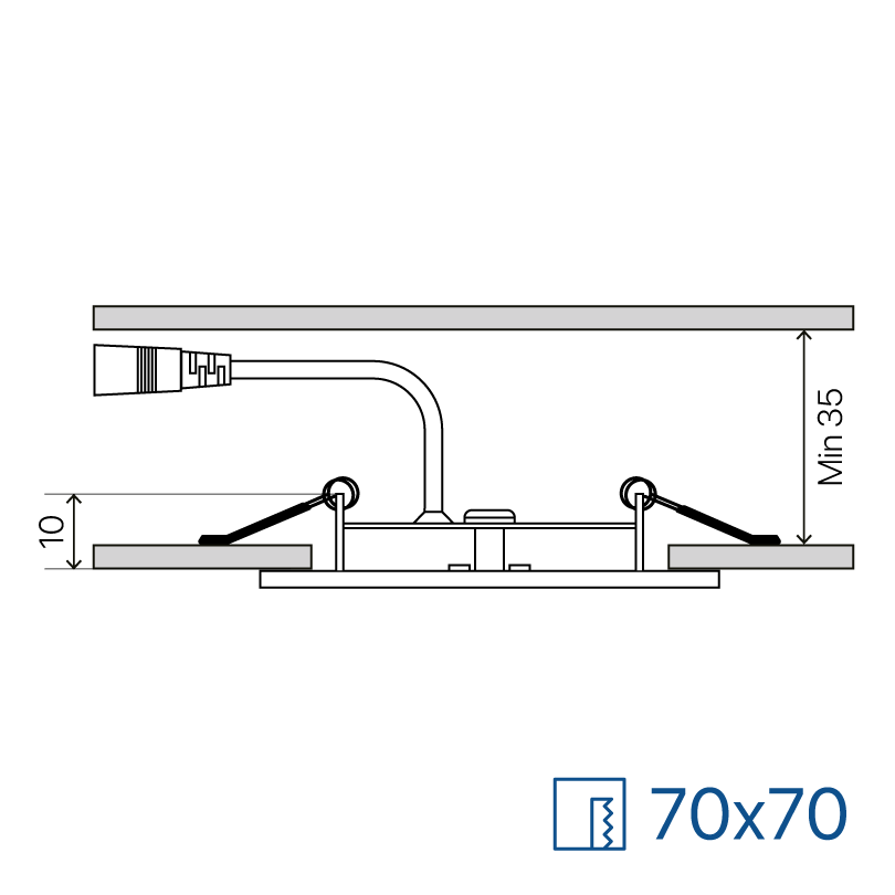 Встраиваемый светильник Lumin'arte DLUSWH-DLL5W-S