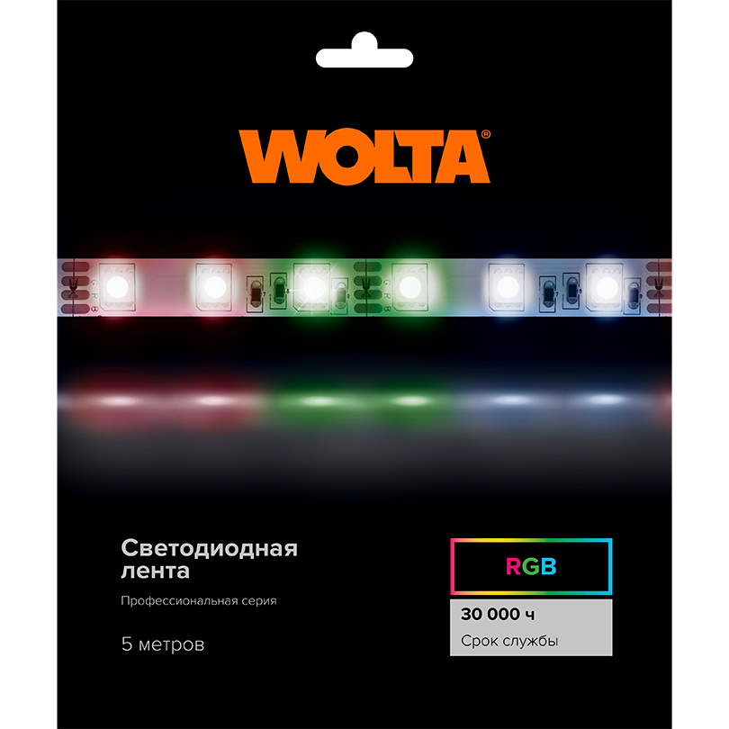 Светодиодная лента Wolta WLS5050-14,4W/RGB/12H60-01