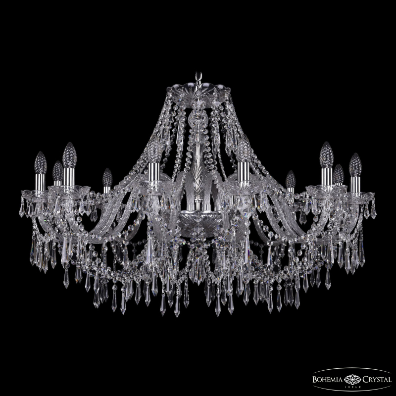 Подвесная люстра Bohemia Ivele Crystal 1403/12/360 Ni