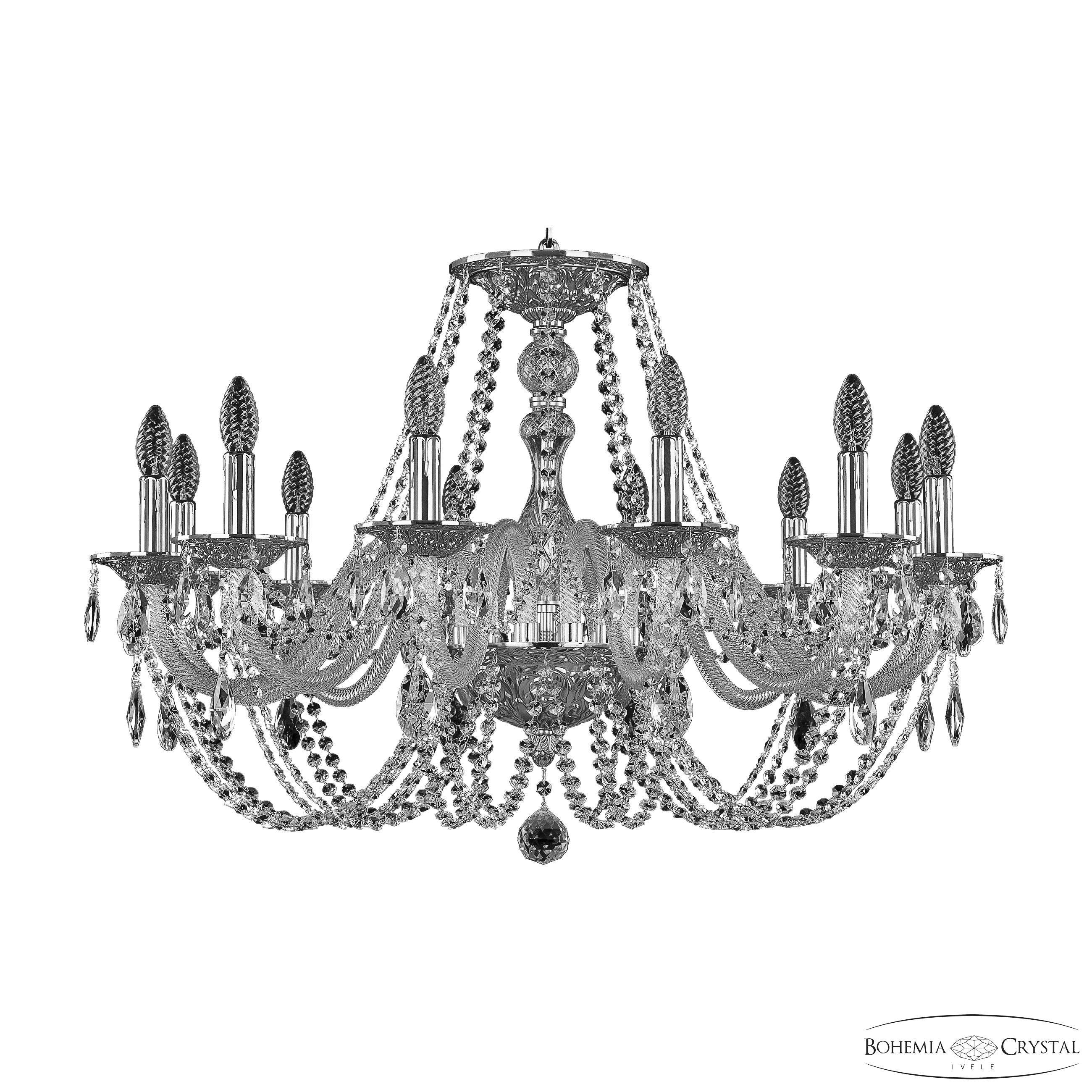 Подвесная люстра Bohemia Ivele Crystal 1601/12/300 Ni