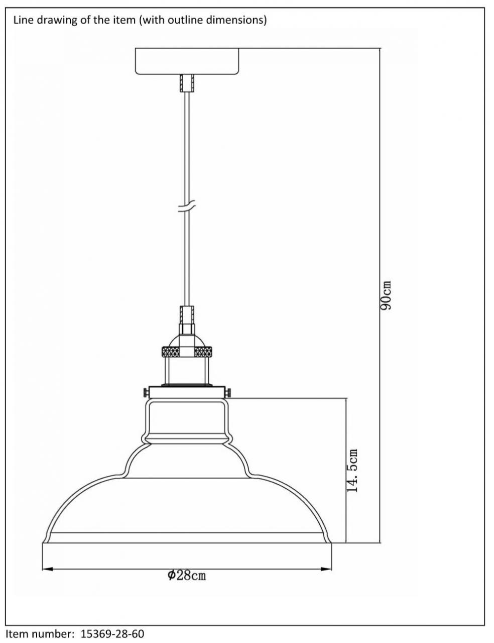 Подвесной светильник Lucide Doris 15369/28/60