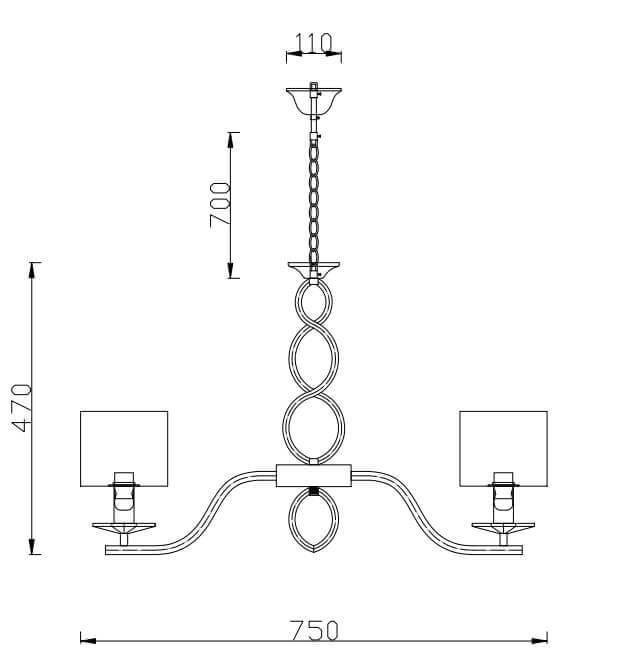 Подвесная люстра Rivoli Luciana 3021-205 Б0038046