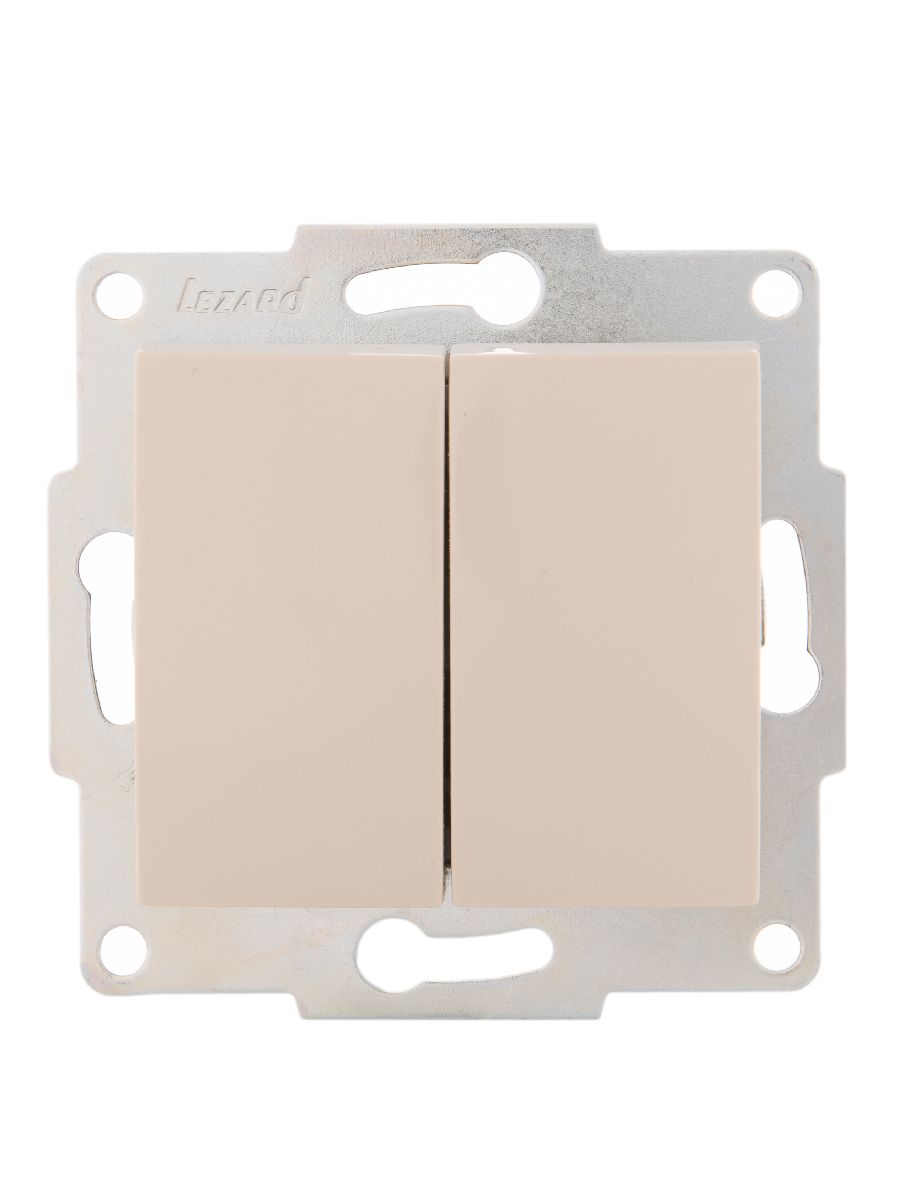 Выключатель двойной Lezard Karina 707-0388-101