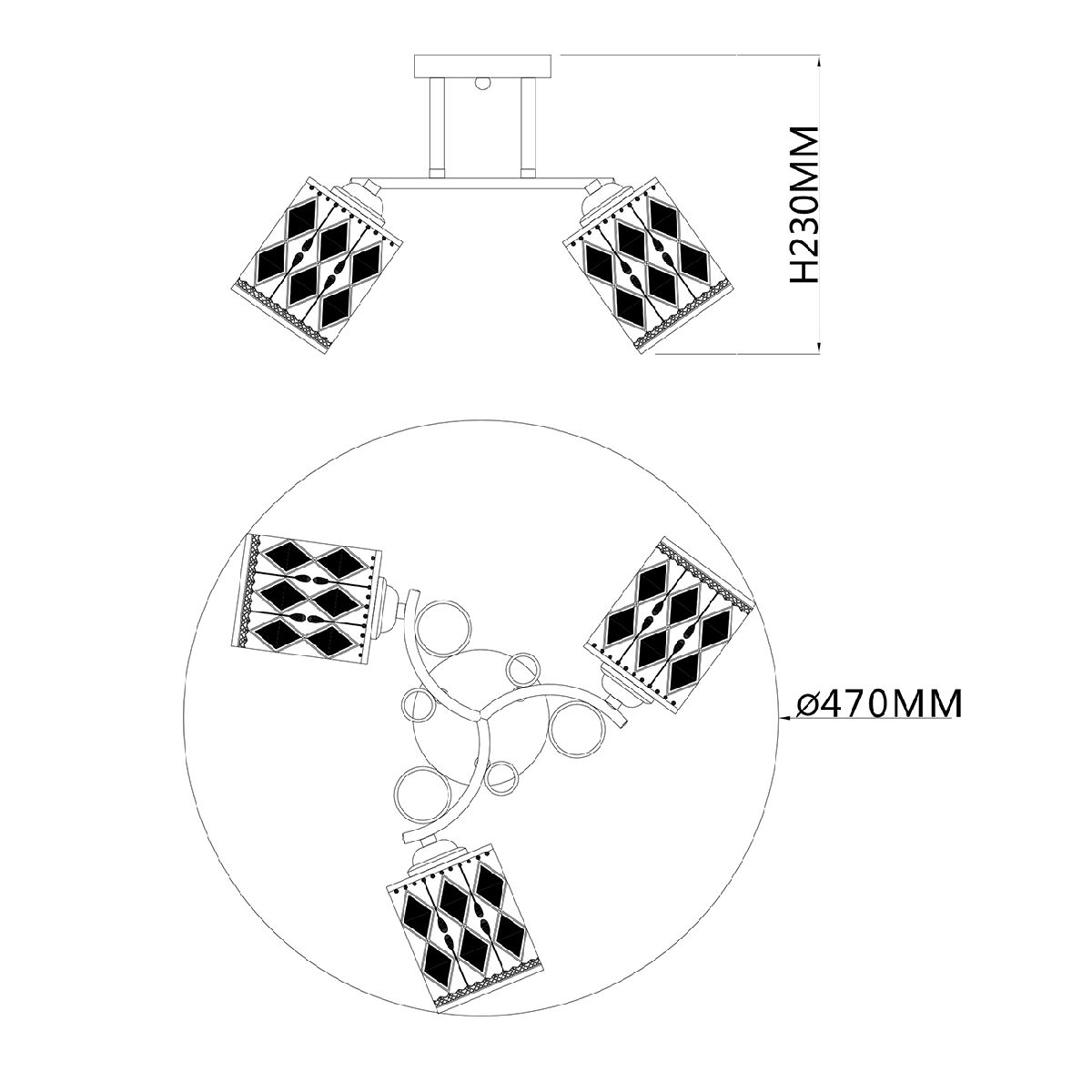 Потолочная люстра Escada Kerria 1107/3PL