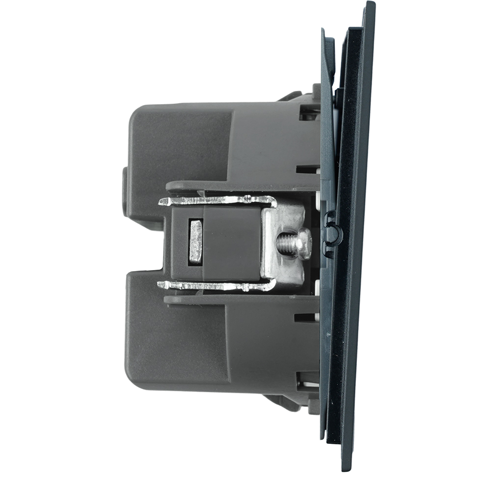 Переключатель 1-клавишный (механизм) Stekker Мия 250В 10A RSW10-3105-05 черный бархат 50447