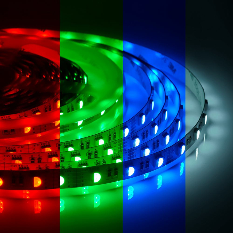 Светодиодная лента Apeyron 12В СТ 14,4Вт/м smd5050 60д/м IP20 500Лм/м 5м RGBW 00-109