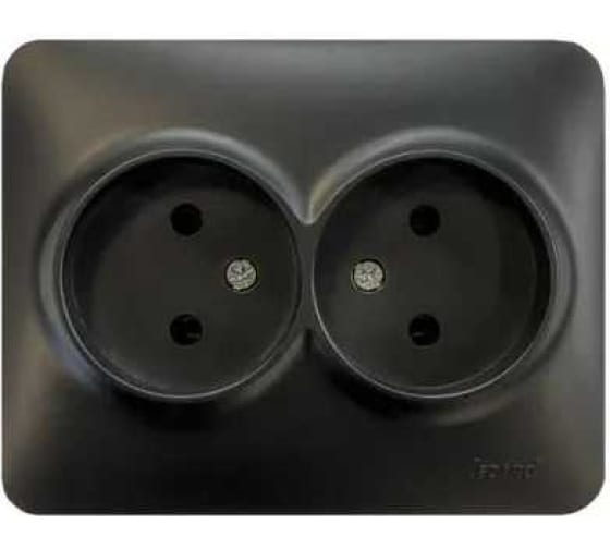 Розетка двойная б/з Lezard Karina Life 708-4200-128B