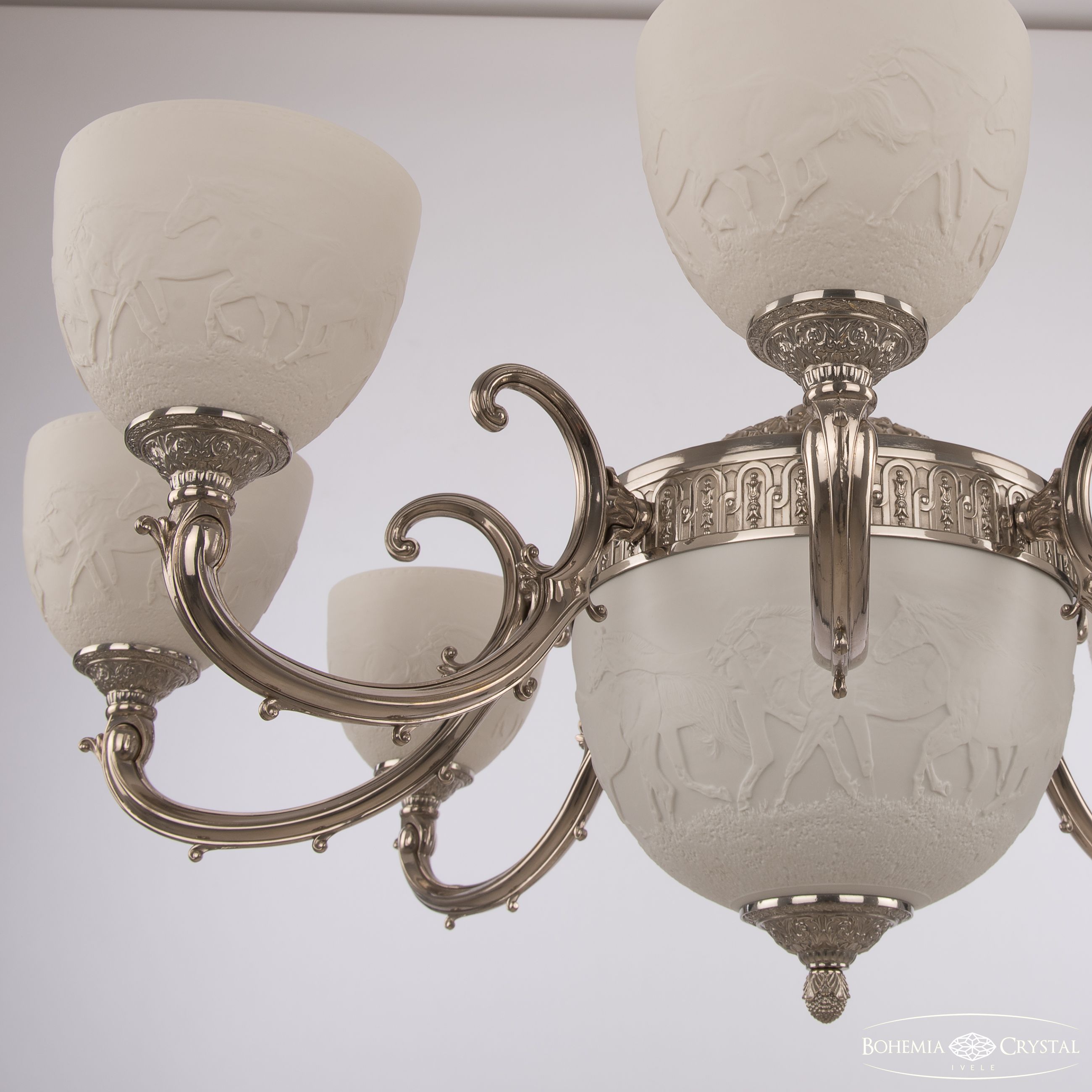 Подвесная люстра Bohemia Ivele Crystal Verona 72109P/8/210 Ni P1 U Horse