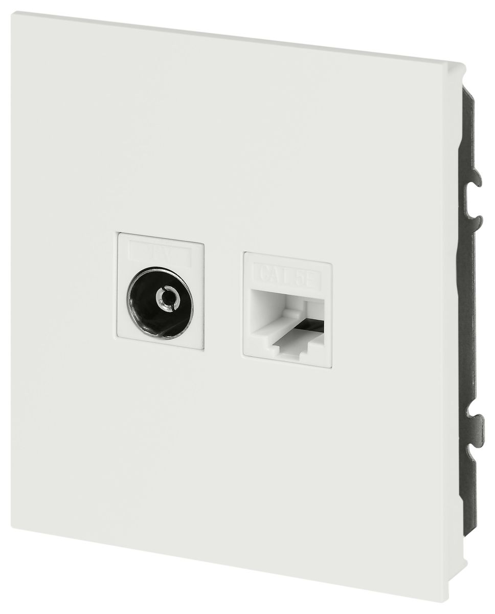 Розетка Эра Arktik 16-3110-08 комбинированная RJ45+TV белый матовый Б0070501
