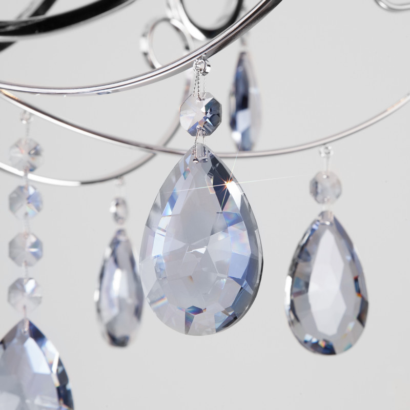 Подвесная люстра Eurosvet 10109/8 хром/лазурный хрусталь Strotskis