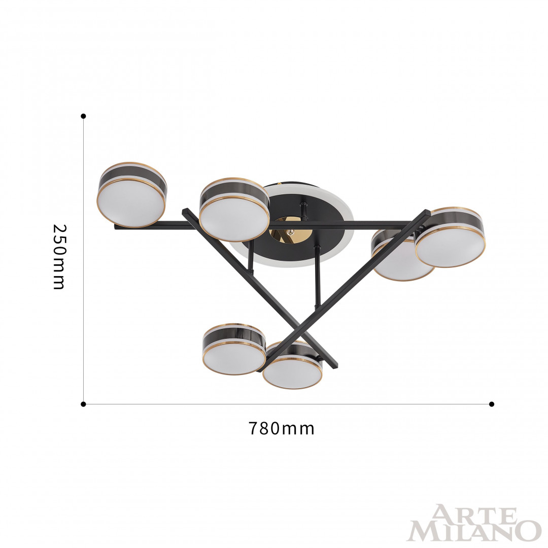 Потолочная светильник Arte Milano Ferrara 278599/6 BK