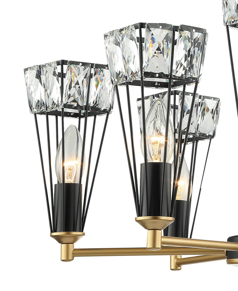 Подвесная люстра Lumien Hall Велес 4019/6P-BK-GD