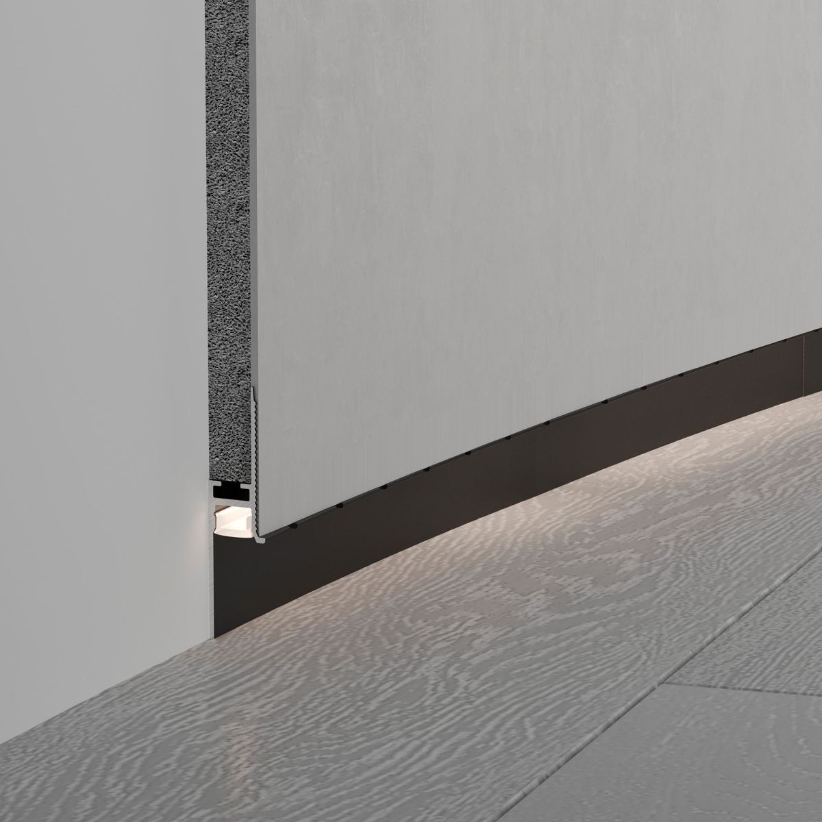 Профиль Arlight PLINTUS-FANTOM-BENT-H20-SIDE-2000 BLACK 043673(1)