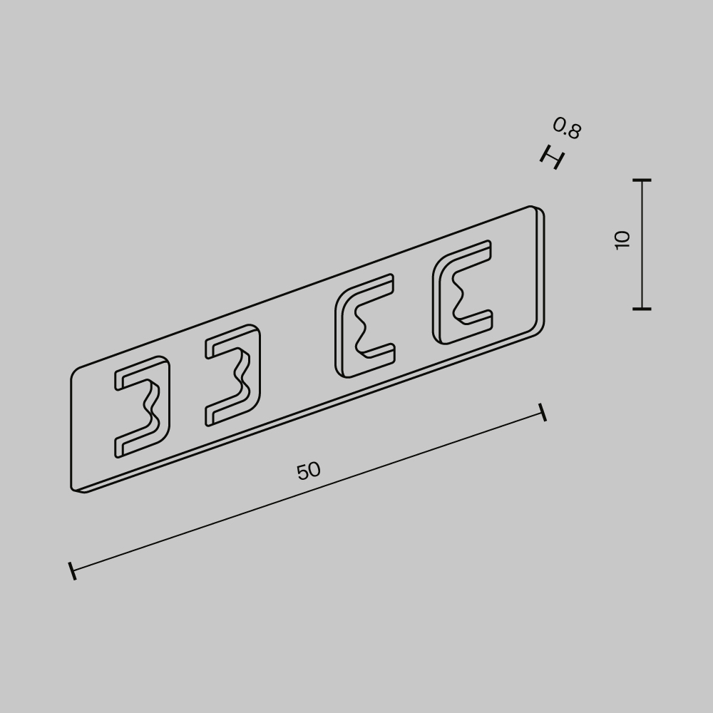 Коннектор прямой Exility X накладной/встраиваемый Maytoni TRA239C-21B