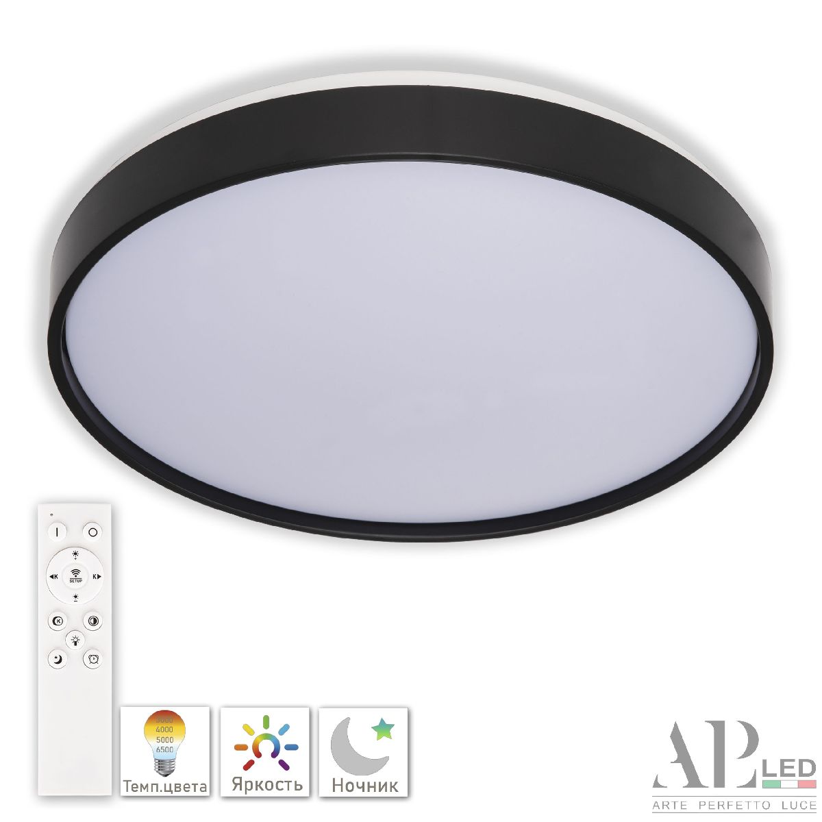 Потолочный светильник Arte Perfetto Luce Toscana PRO 3315.XM302-2-328/18W Black TD