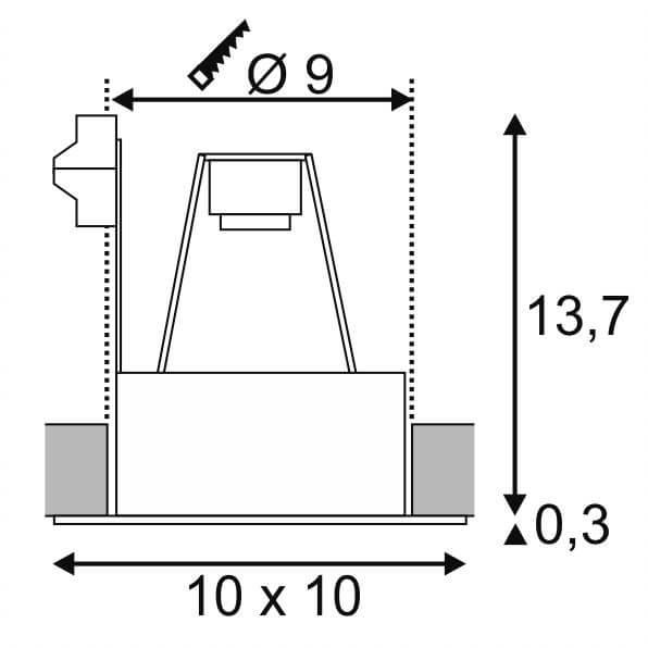 Светильник встраиваемый DL 195 G12 серебристый 162044