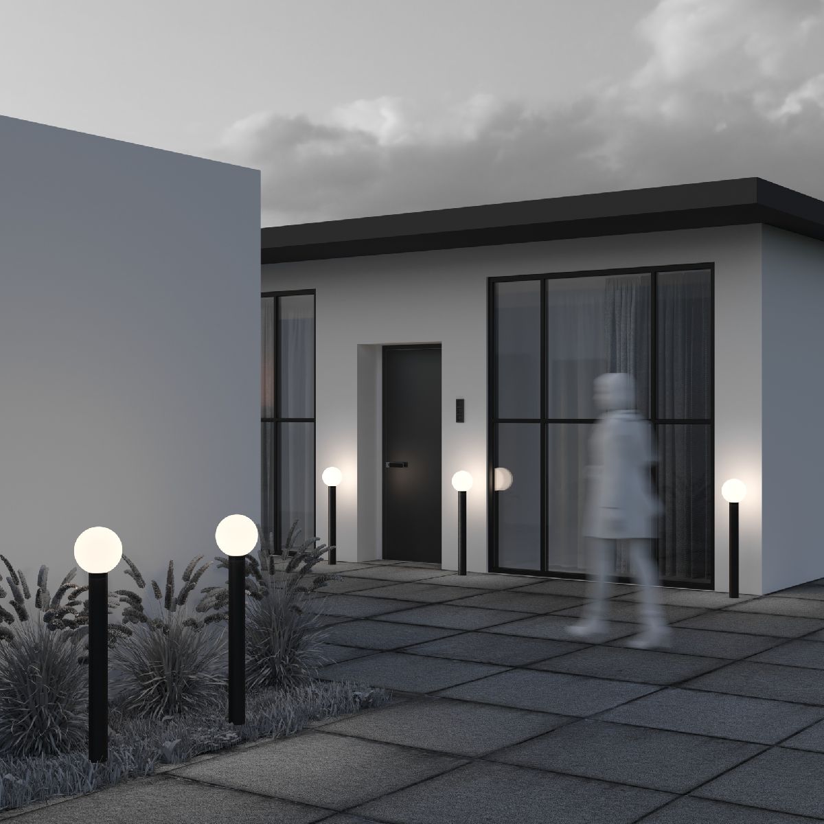 Ландшафтный светильник шар Maytoni Bold O598FL-01B