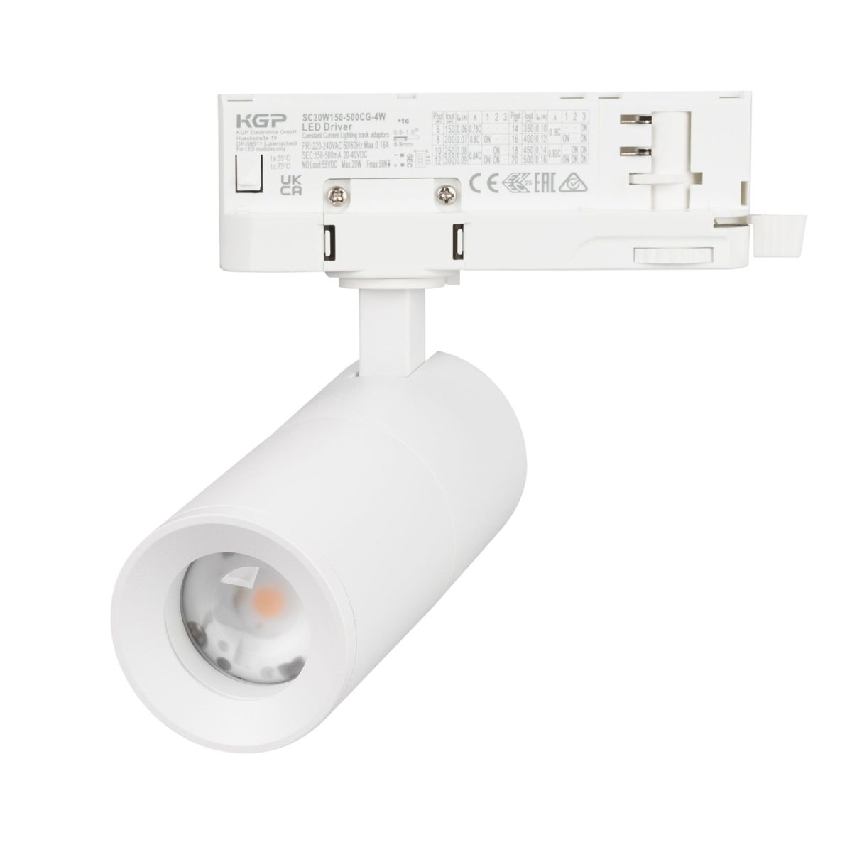 Трековый трехфазный светильник Arlight LGD-ARTEMIS-TRACK-4TR-R55-12W Warm3000 (WH, 8-80 deg, 230V, DALI) 057689