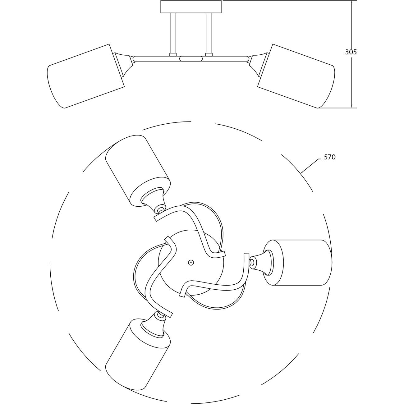 Потолочная люстра Escada Alfie 1141/3P