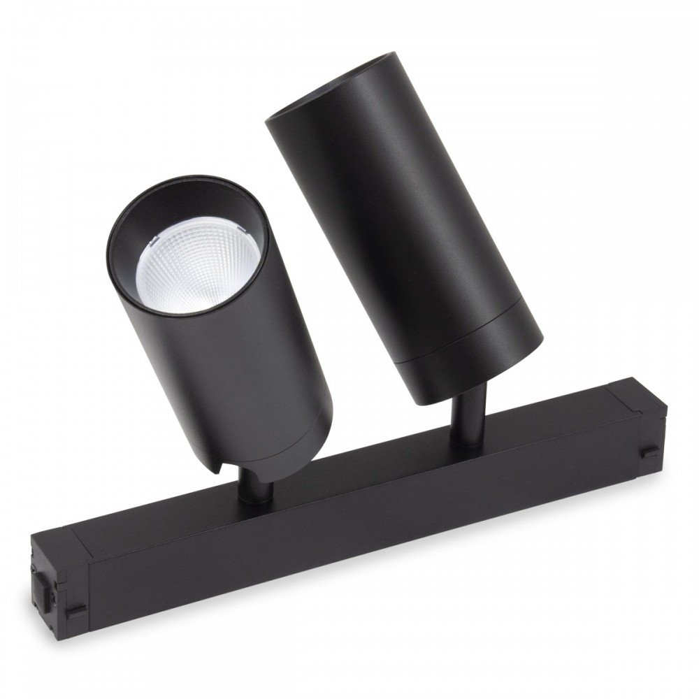 Трековый однофазный светильник AM Group Plain Opal AM590 2X10W 3000K BK