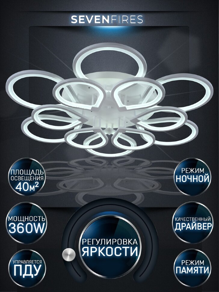 Потолочная люстра Seven Fires Dzhulin SF7099/12C-WT