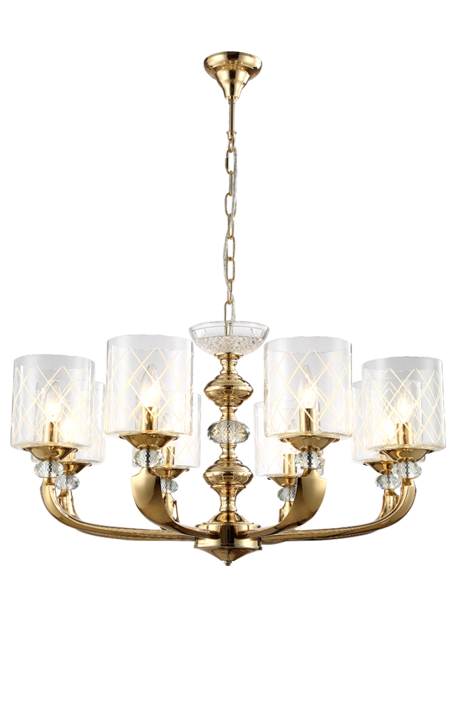 Подвесная люстра Crystal Lux Gracia GRACIA SP8 GOLD