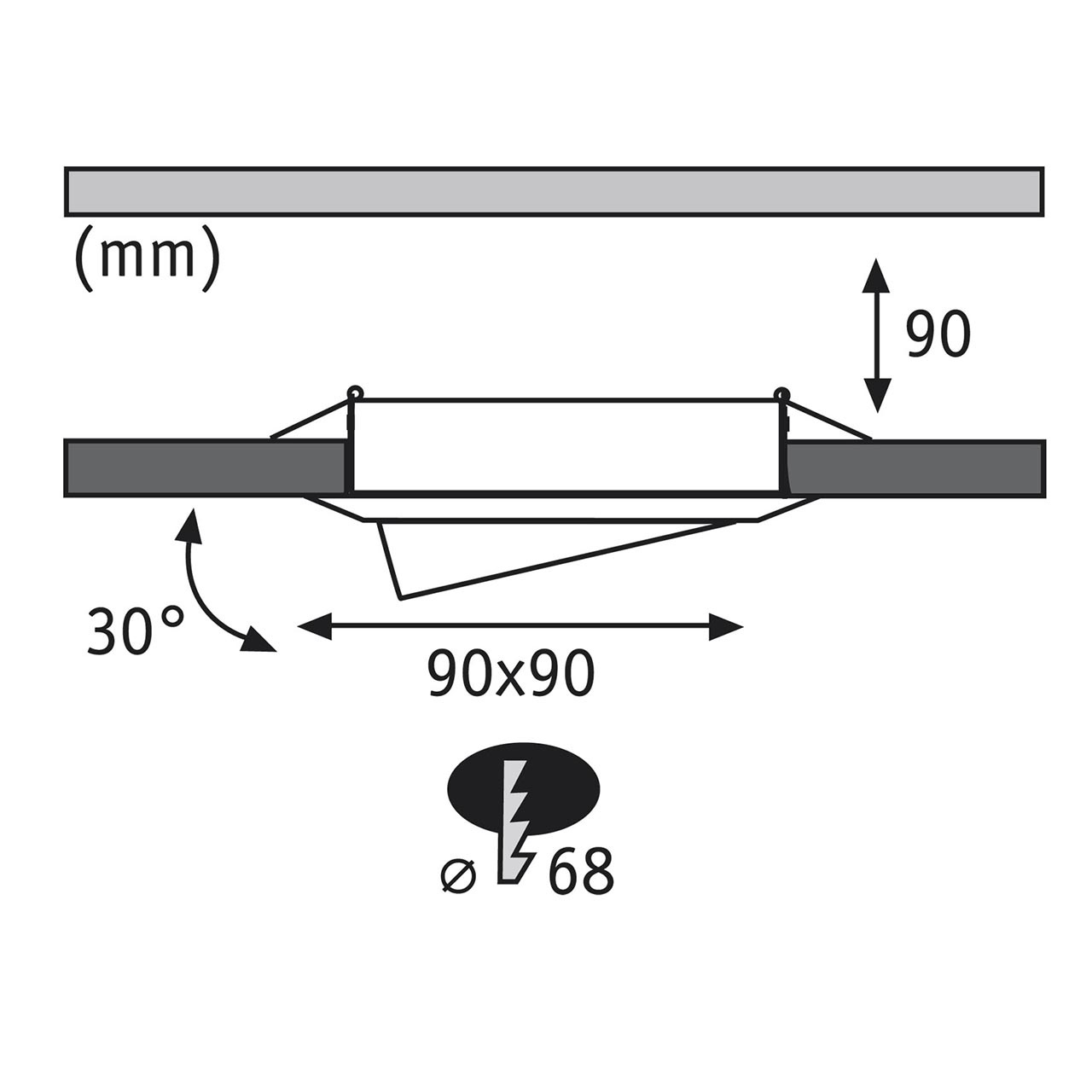 Встраиваемый светильник Paulmann Messing 92085
