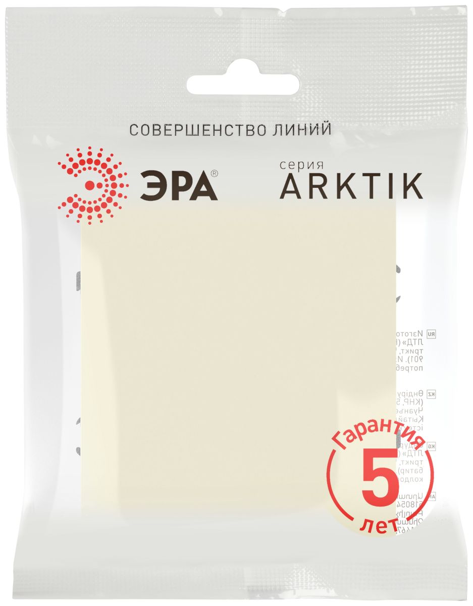 Кнопка Эра Arktik 16-1109-02 10АХ-250В слоновая кость Б0070395