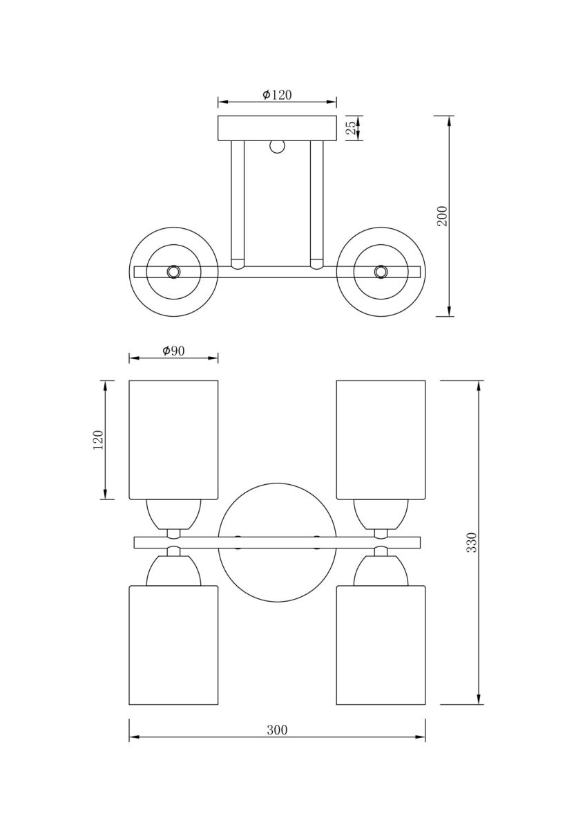Потолочная люстра Freya Glow FR5129PL-04B