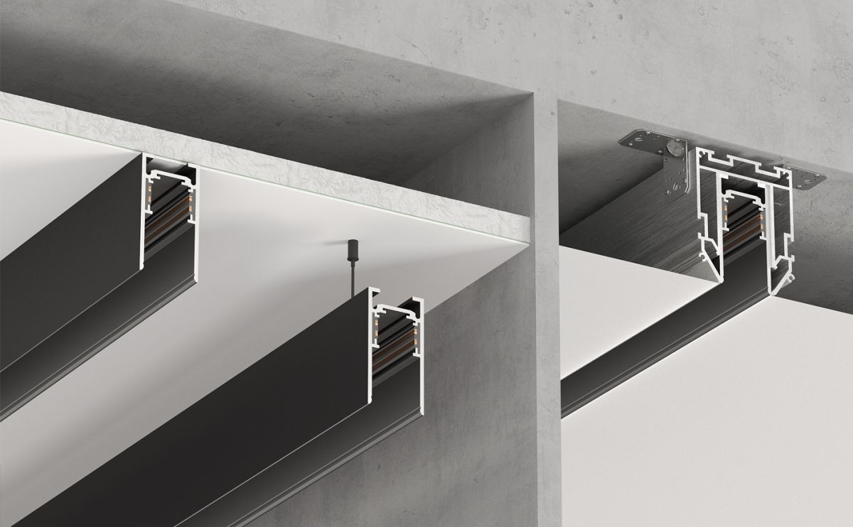 Шинопровод магнитный Luminotti Genesis L.300.3M.2.BK