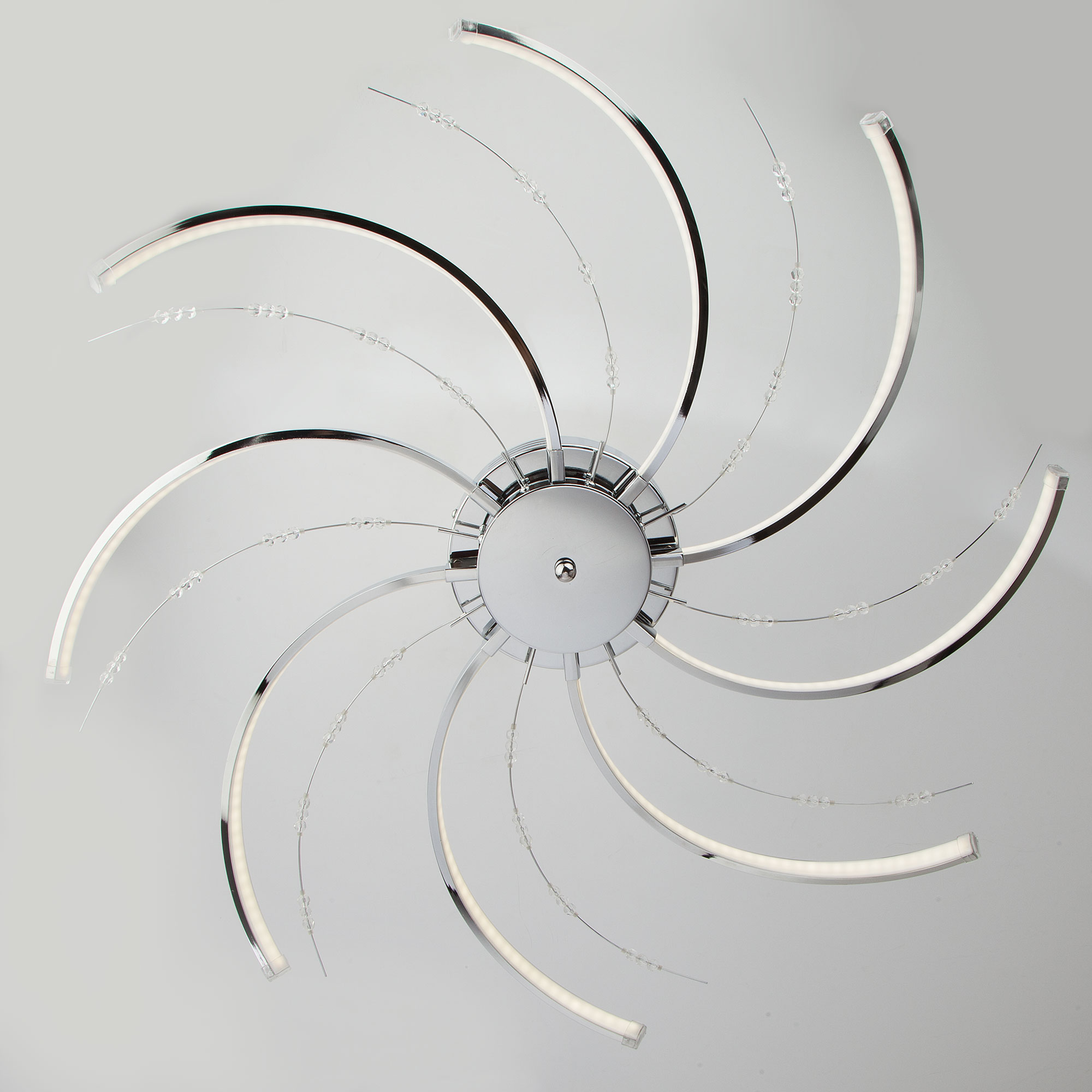 Потолочный светодиодный светильник Eurosvet Twist 90054/8 хром