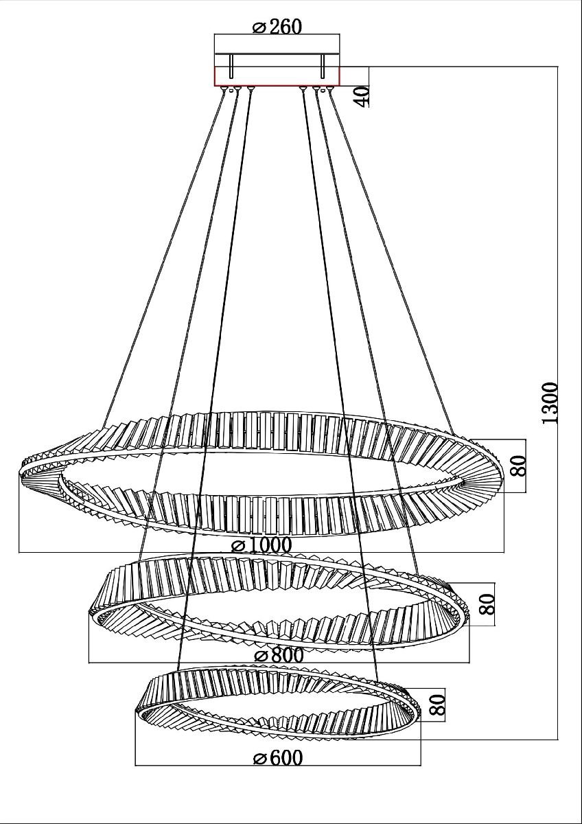 Подвесная люстра Divinare Millie 1136/17 SP-140