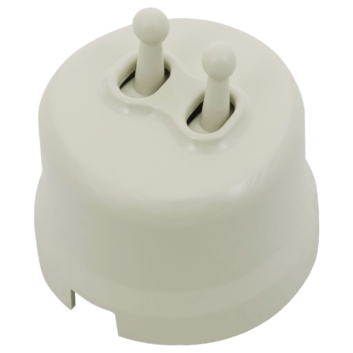 Выключатель двухклавишный тумблерный Bironi Лизетта B1-232-211