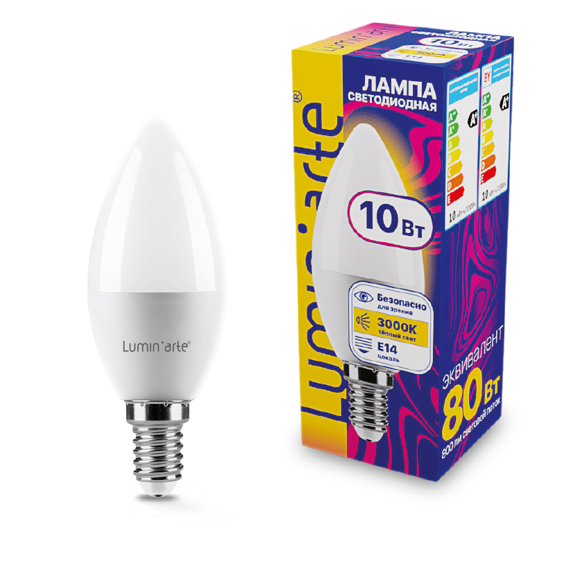 Светодиодная лампа Lumin'arte LSTD-C37-10W3KE14