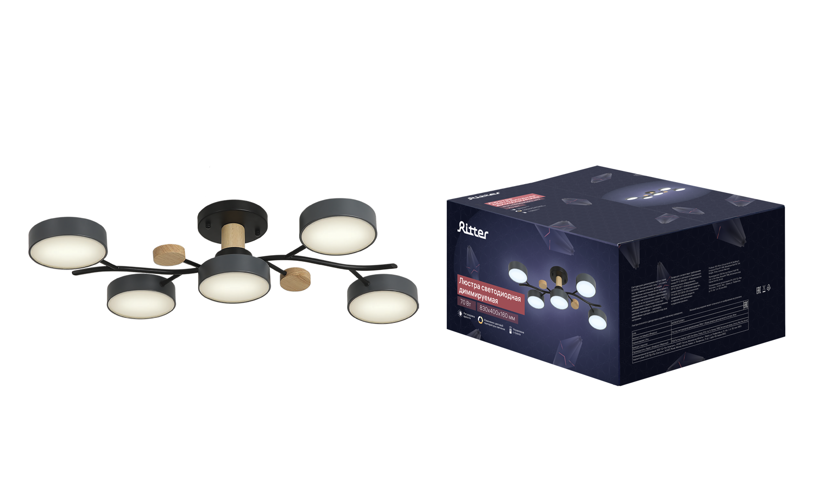 Потолочная люстра Ritter Scandia 52080 1