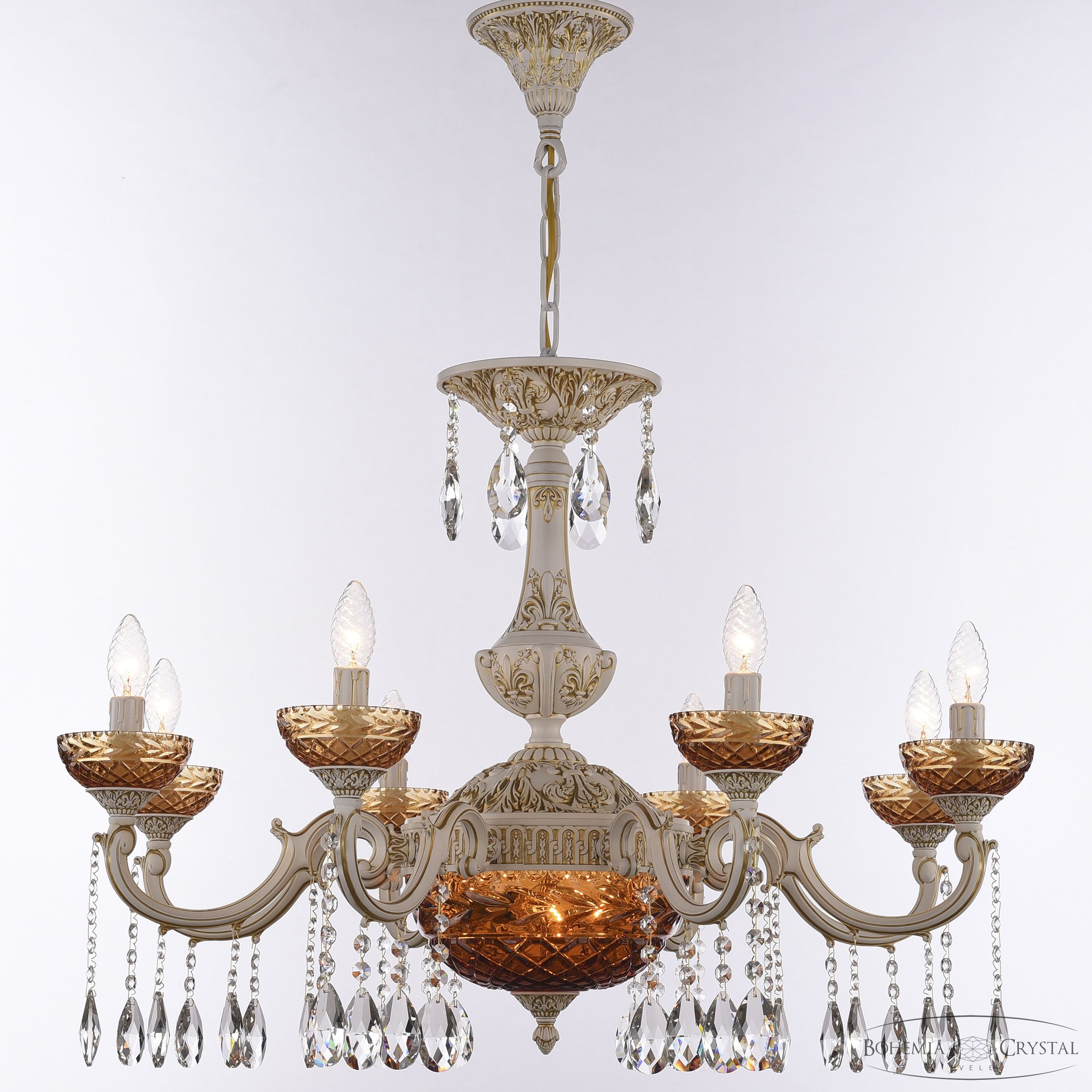 Подвесная люстра Bohemia Ivele Crystal AL78101P/8/250 A WMG P Amber/M-1F