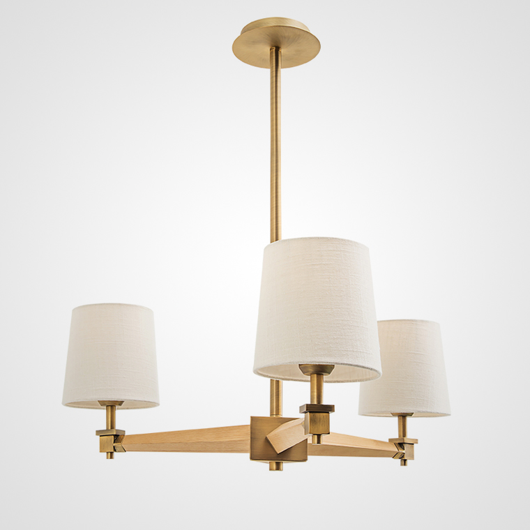 Люстра на штанге ImperiumLoft Stavra Jorgenson White/Light Wood 203578-26