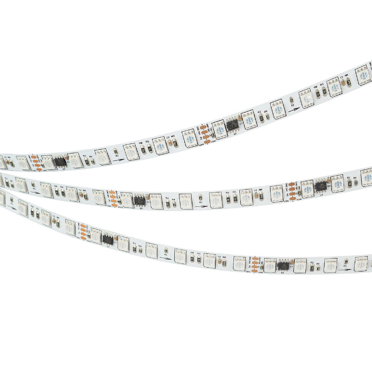 Светодиодная лента Arlight DMX-B72-10mm 24V RGB-PX6 (16 W/m, IP20, 5060, 5m) 037869