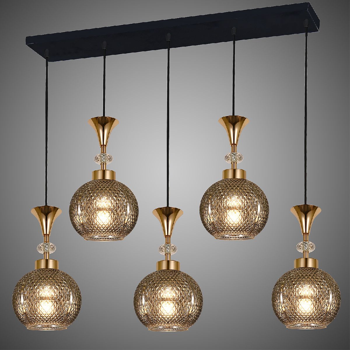 Подвесная люстра Reluce 02001-0.9-05L SMOKE