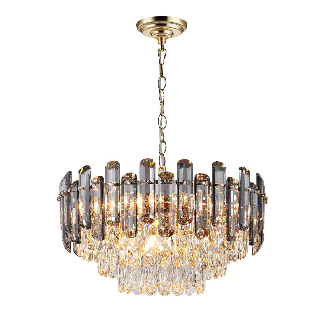 Подвесная люстра Lumien Hall Iterri LH0061/10P-GD-SMK-CL